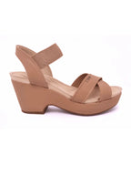 Sandalia Anabela Salto Grosso Plataforma Modare Feminina Ortopédica