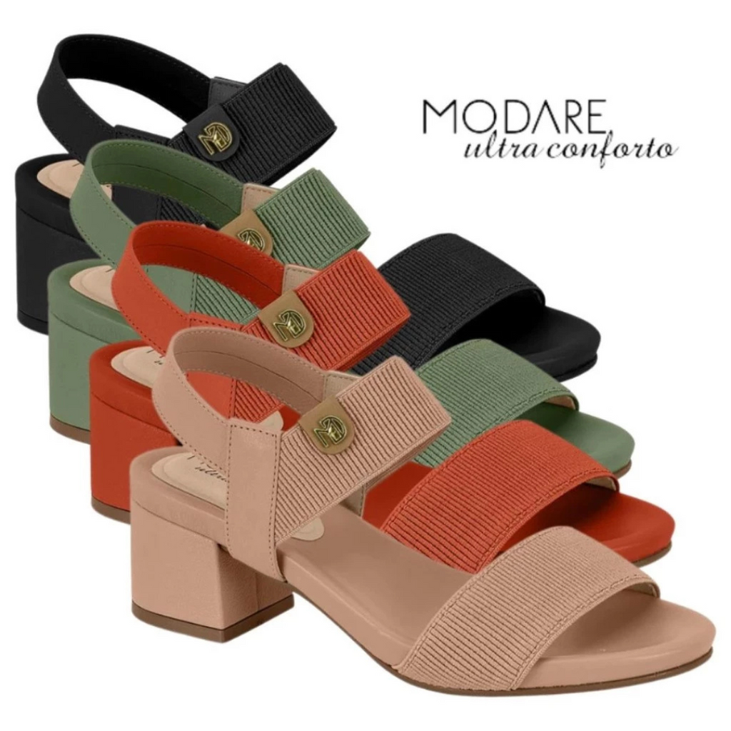 Modare Sandália Modare Feminina Elástico Canelado Float Nature