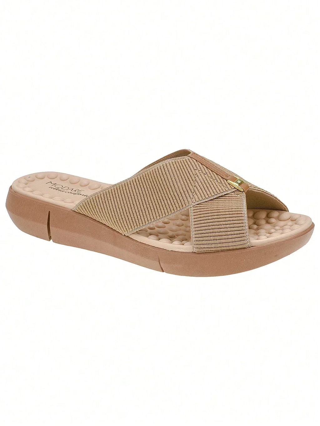 Sandália Chinelo Com Tira Em Elástico Canelado Ortopédico Modare