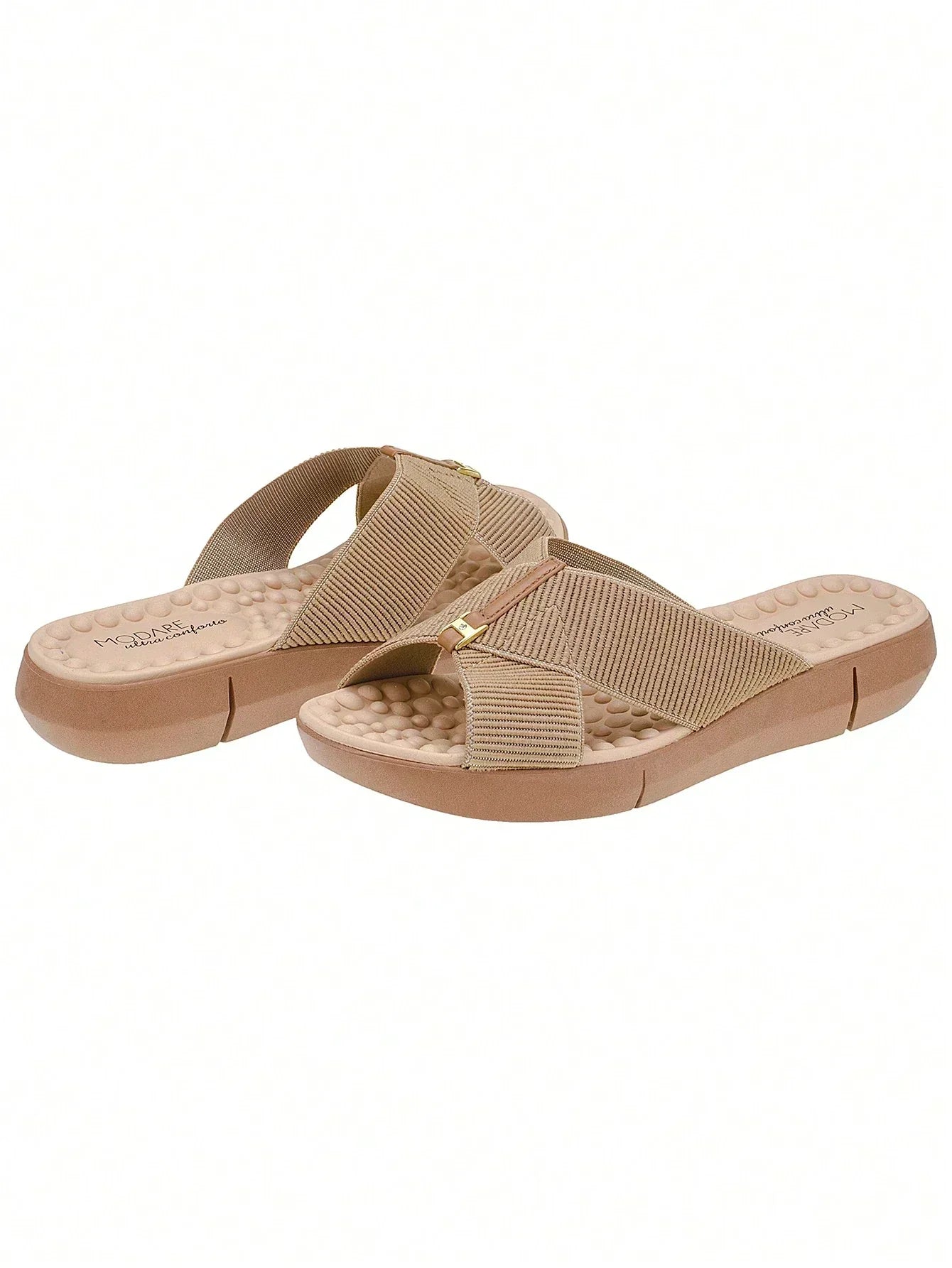 Sandália Chinelo Com Tira Em Elástico Canelado Ortopédico Modare