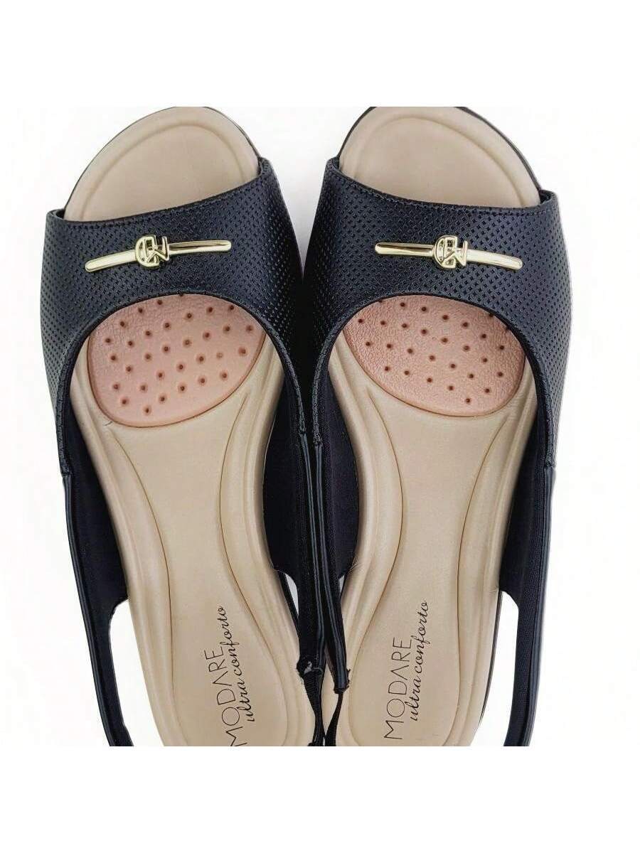 Sandália Baixa Leve Modare Ultra Conforto Elástico Pés Secos