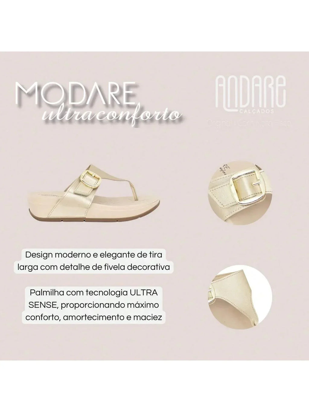 Tamanco Modare Ultra Conforto Ortopedico Anabela
