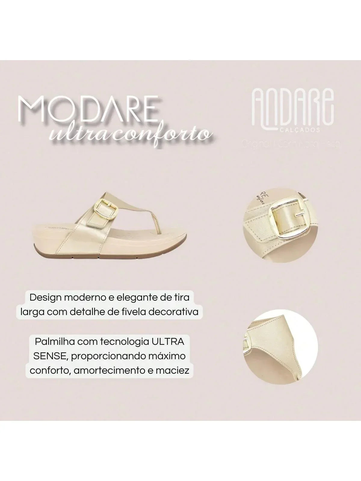 Tamanco Modare Ultra Conforto Ortopedico Anabela