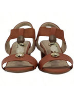 Sandália Modare Salto Bloco Com Elástico E Pedraria Look Feminino