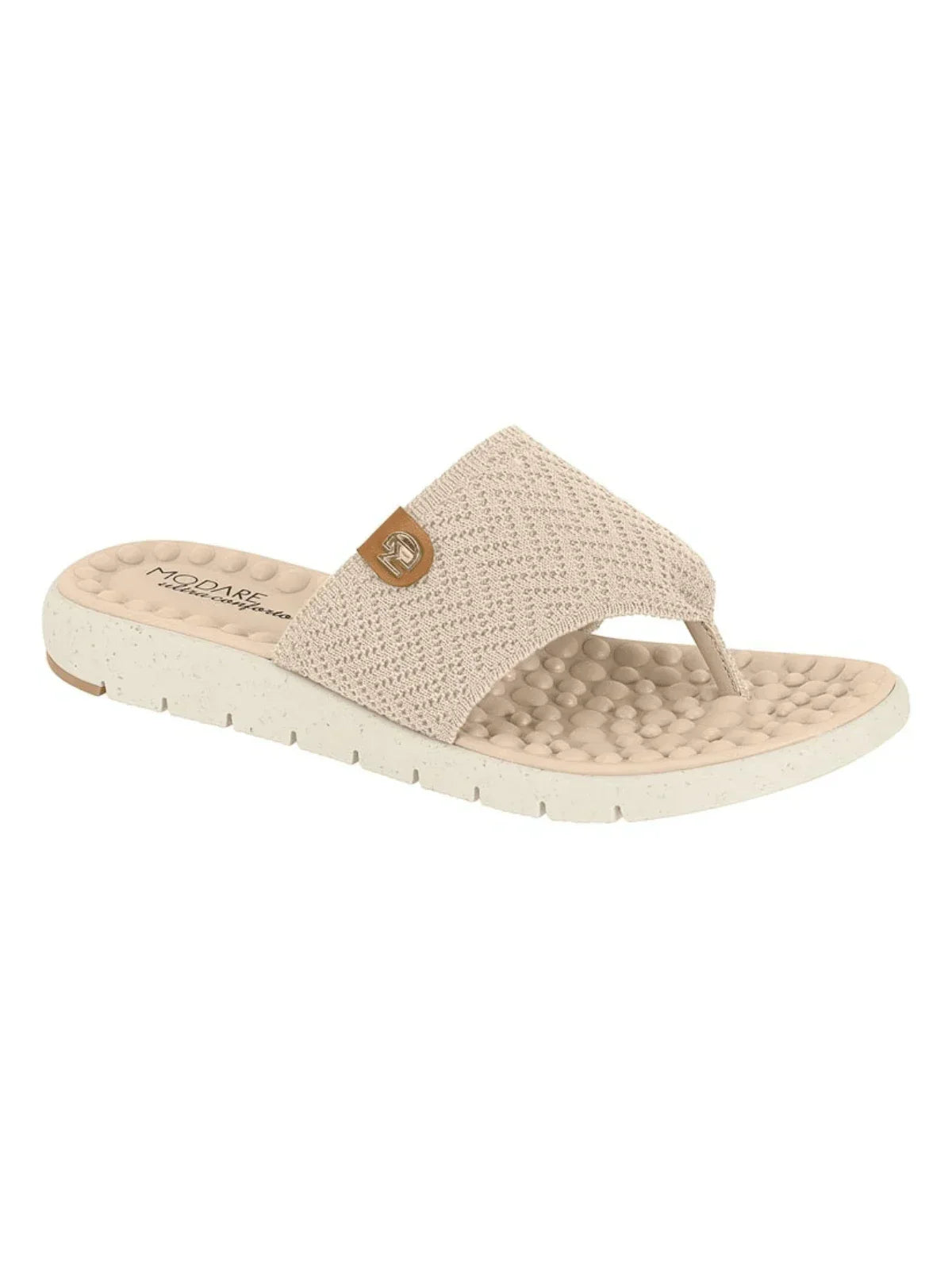 Modare Chinelo Ortopédico Modare Com Esfera Massageadora e Tecido Knit Feminino