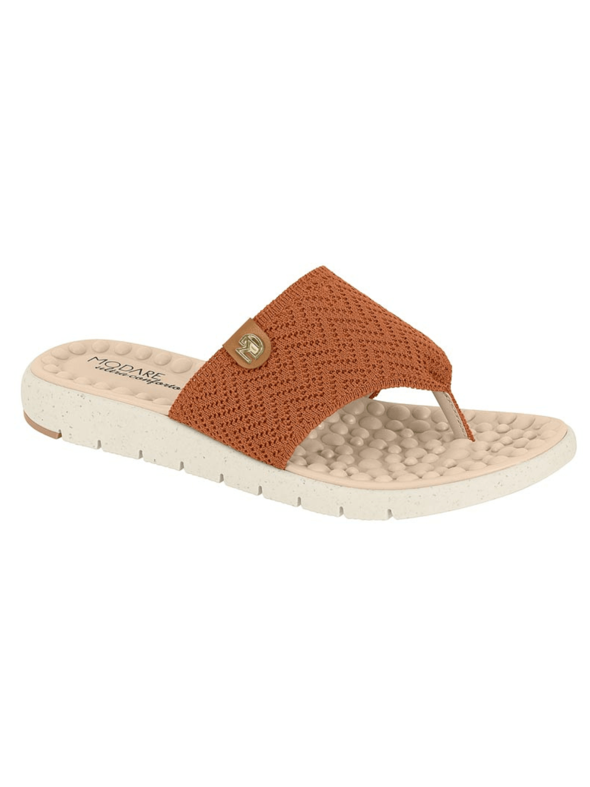 Modare Chinelo Ortopédico Modare Com Esfera Massageadora e Tecido Knit Feminino
