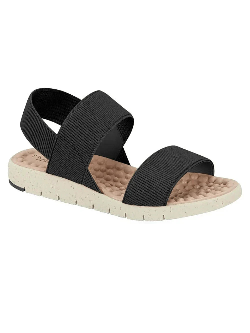 Sandália Papete Ortopédica Feminina Rasteira Modare Ultraconforto Preto